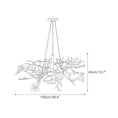 Load image into Gallery viewer, Flower Bloom Branch Brass Chandelier – detail 3