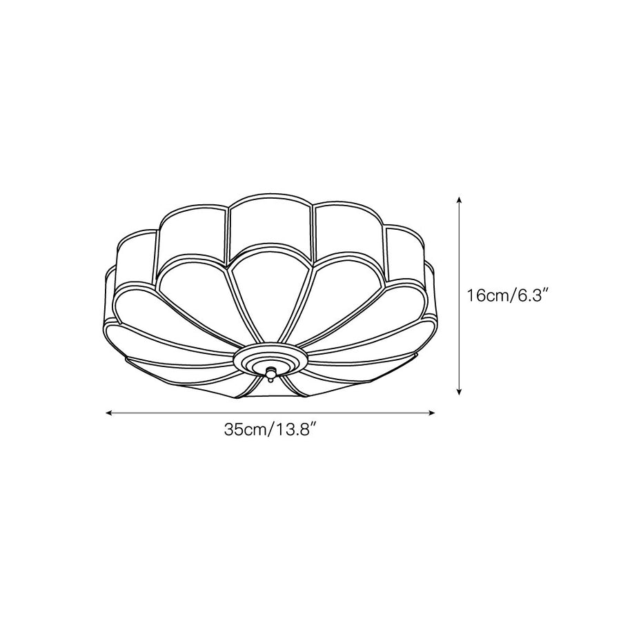 Flower Shape Glass Ceiling Lamp – detail 3 — Dimension drawings 1