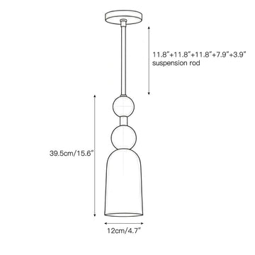 Flume Alabaster Pendant Lamp – detail 5 — Dimension drawings 4