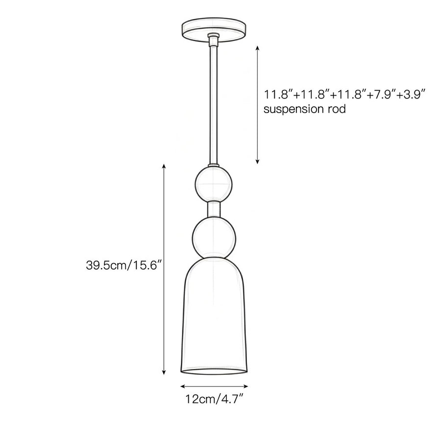 Flume Alabaster Pendant Lamp – detail 5 — Dimension drawings 4