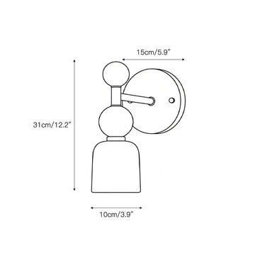 Flume Alabaster Wall Lamp – detail 3 — Dimension drawings 1