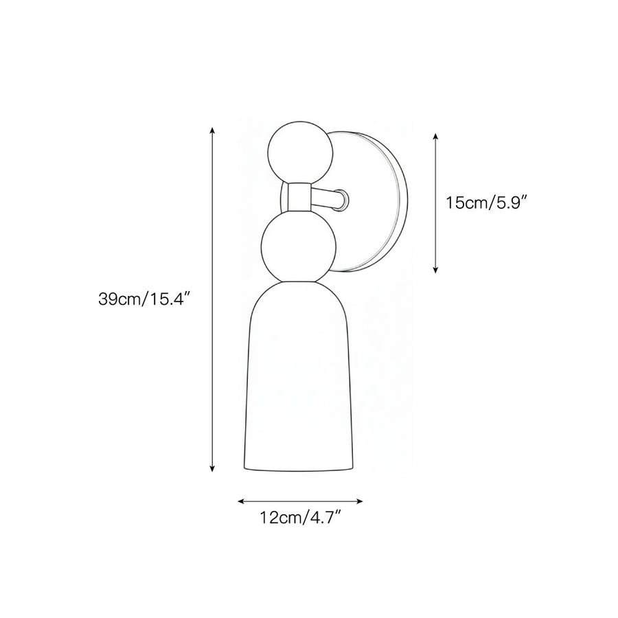 Flume Alabaster Wall Lamp – detail 4 — Dimension drawings 2