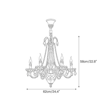 ثريا Fontainebleau النحاس الأصفر — Dimension drawings 1