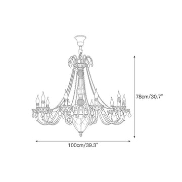 ثريا Fontainebleau النحاس الأصفر — Dimension drawings 3