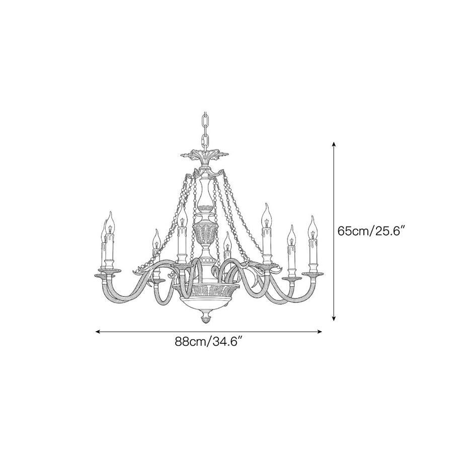 Lampadario Fontenay classico — Dimension drawings 2