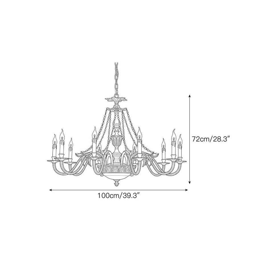 Lampadario Fontenay classico — Dimension drawings 3