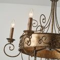 Load image into Gallery viewer, Franklin Rust Candlestick Chandelier