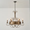 Load image into Gallery viewer, Franklin Rust Candlestick Chandelier