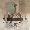 Load image into Gallery viewer, Franklin Rust Candlestick Chandelier