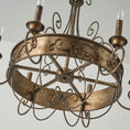 Load image into Gallery viewer, Franklin Rust Candlestick Chandelier