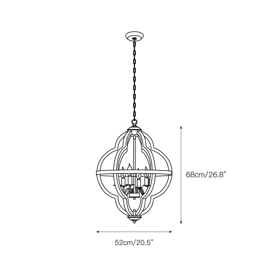 Freemont Wood Pendant Lamp – detail 5 — Dimension drawings 1