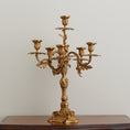 Load image into Gallery viewer, French Brass Seven-Light Candelabra