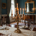 Load image into Gallery viewer, French Brass Seven-Light Candelabra