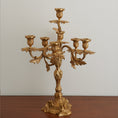 Load image into Gallery viewer, French Brass Seven-Light Candelabra