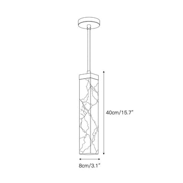 Frozen Alabaster Pendant Lamp – detail 4 — Dimension drawings 2
