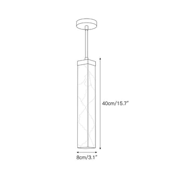 Frozen Alabaster Pendant Lamp – detail 5 — Dimension drawings 3