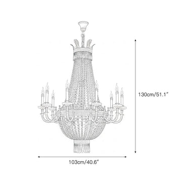 Gabriella Chandelier — Dimension drawings 1