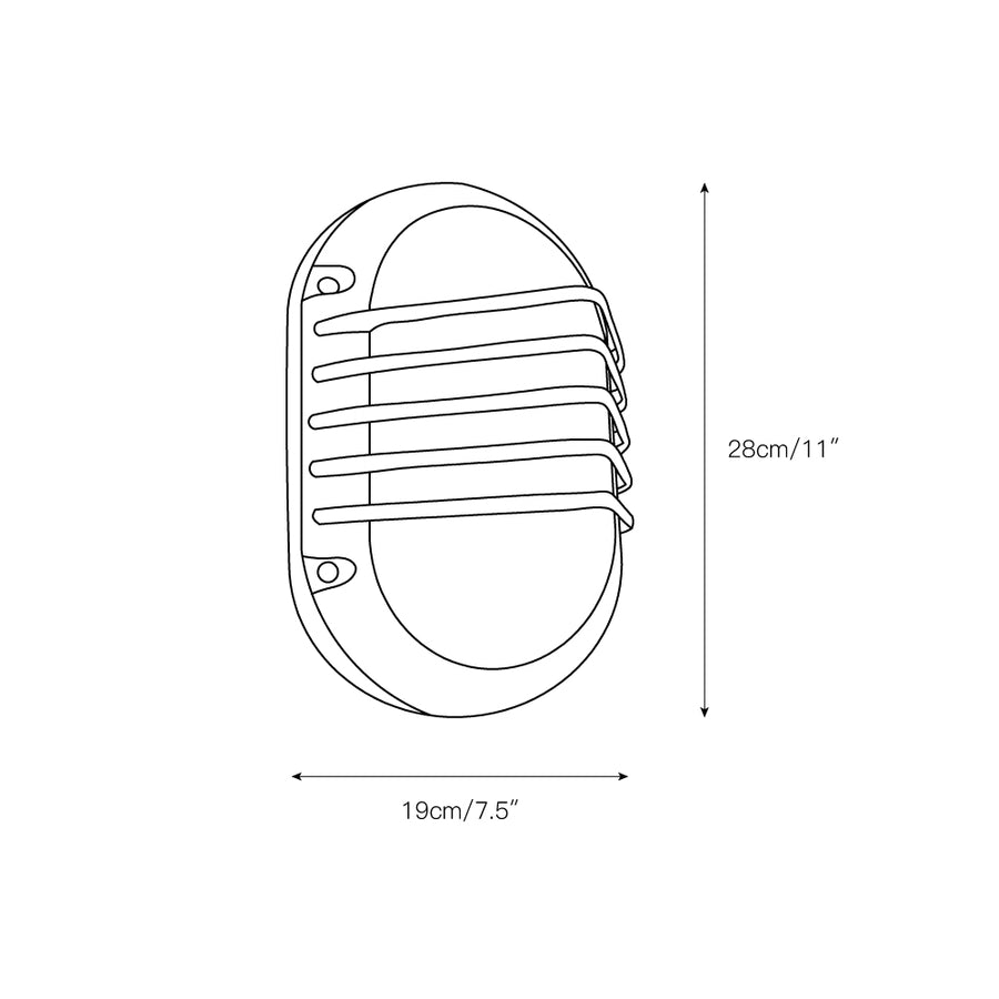 Garden Trading Chatham Outdoor Sconce – detail 7 — Dimension drawings 3