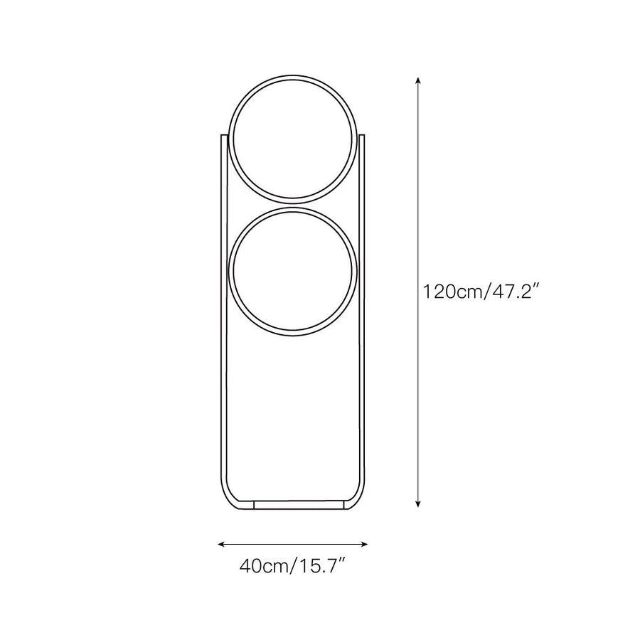 Garrault-Delord Ball Floor Lamp – detail 4 — Dimension drawings 2