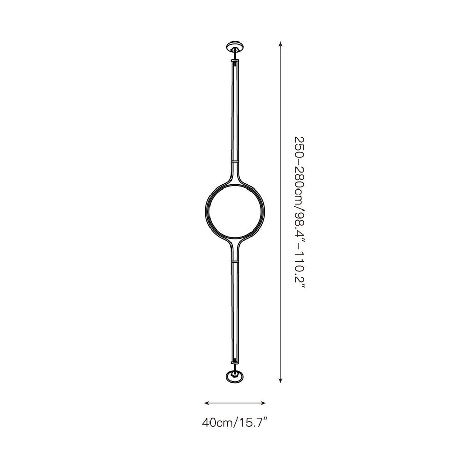 Garrault-Delord Ceiling Floor Lamp – detail 3 — Dimension drawings 1