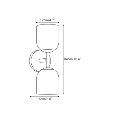 Garrison Alabaster Hammered Wall Sconce – detail 4 — Dimension drawings 2