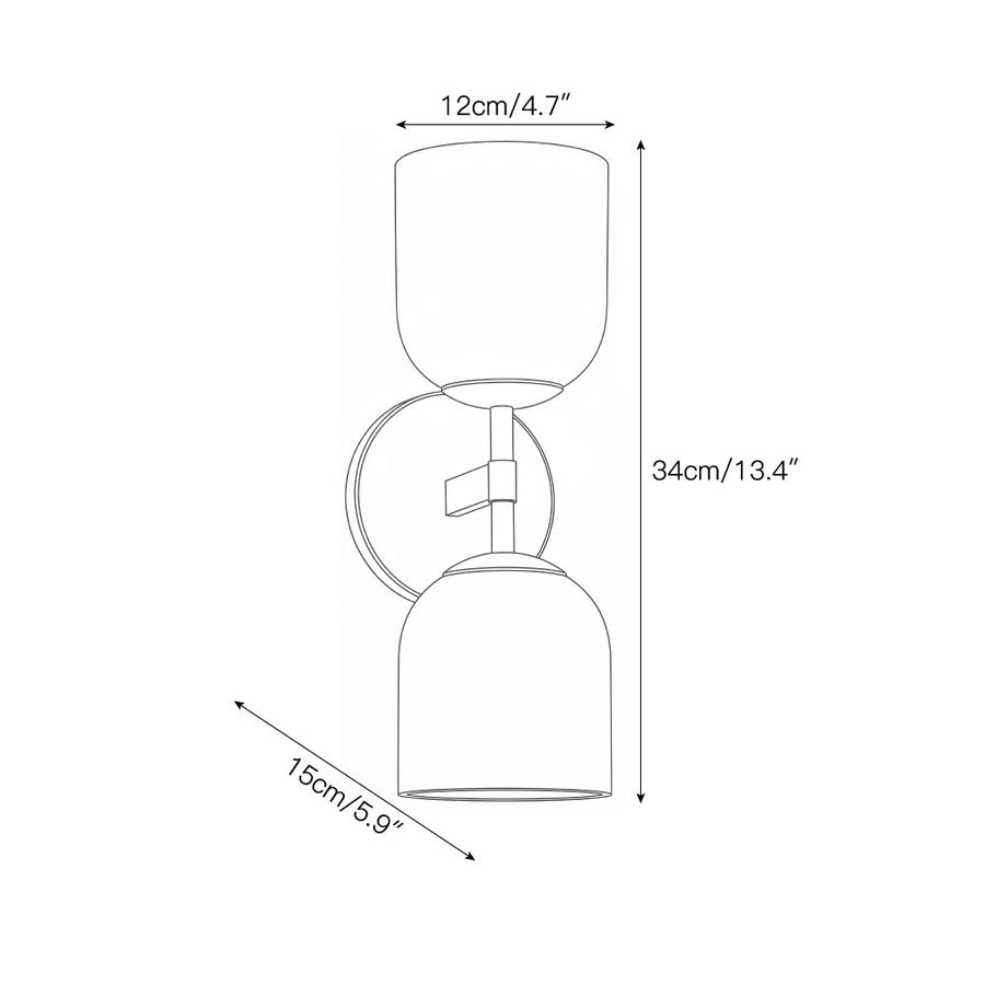 Garrison Alabaster Wall Sconce – detail 4 — Dimension drawings 2