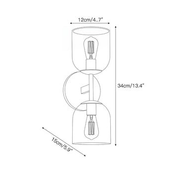 Garrison Glass Wall Sconce – detail 4 — Dimension drawings 2