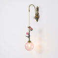 Load image into Gallery viewer, Evelyn Glass Rose Wall Sconce