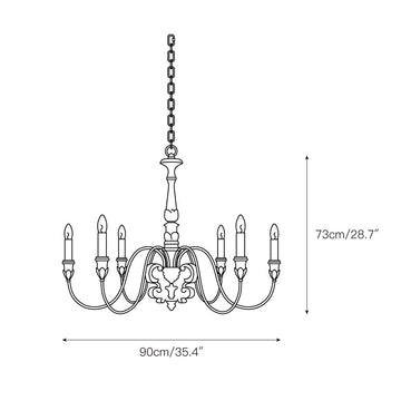 Geovanna Chandelier – detail 3 — Dimension drawings 1