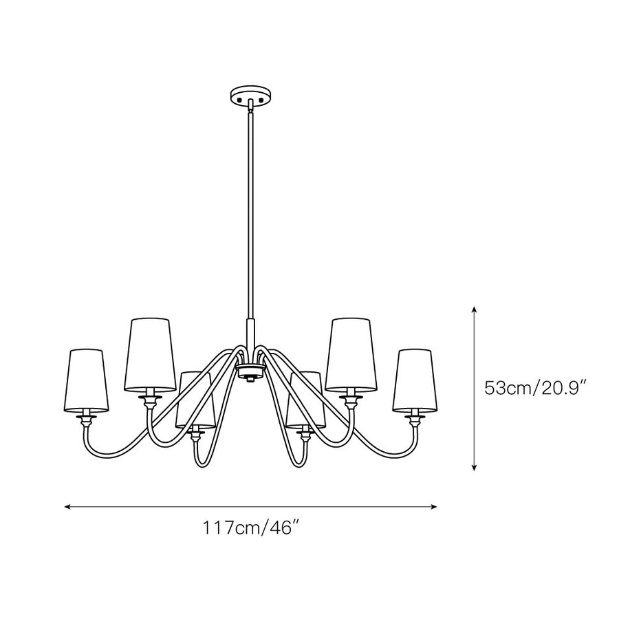 Gianna Chandelier – detail 5 — Dimension drawings 3