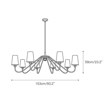 Gianna Chandelier – detail 6 — Dimension drawings 4