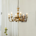 Load image into Gallery viewer, Giltwood Wood Chandelier