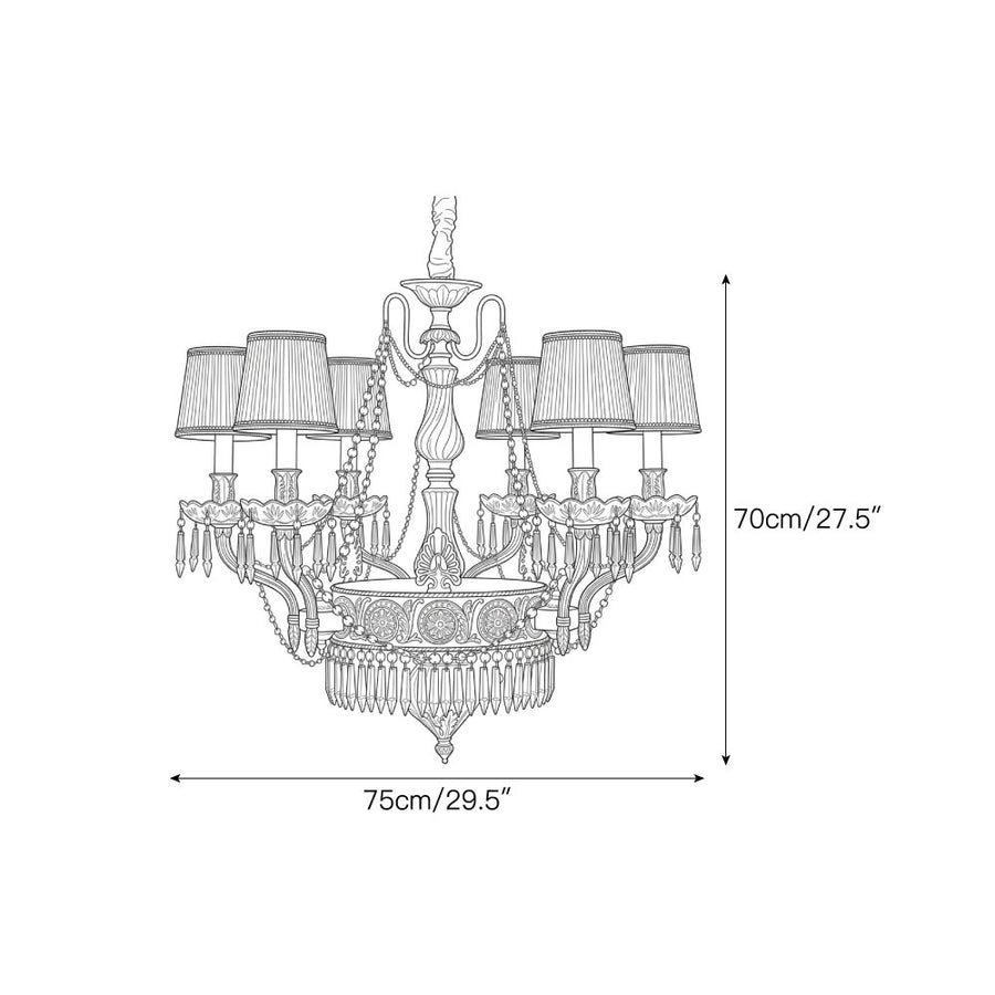 Giselle Chandelier — Dimension drawings 1