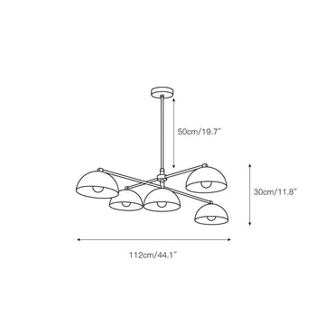 Glaze Linear Chandelier – detail 3 — Dimension drawings 1