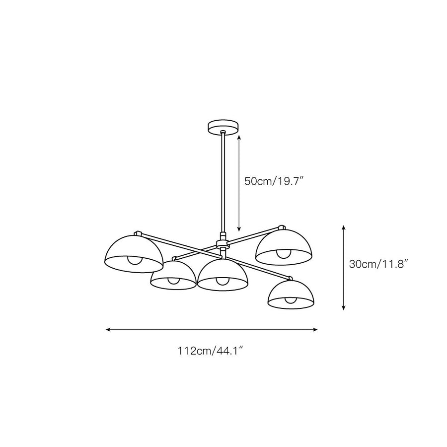 Glaze Linear Chandelier – detail 3 — Dimension drawings 1