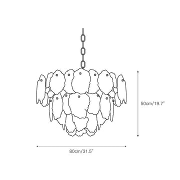 Gloire Alabaster Chandelier – detail 3 — Dimension drawings 1