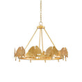 Load image into Gallery viewer, Gold Foil Ginkgo Leaf Chandelier