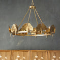 Load image into Gallery viewer, Gold Foil Ginkgo Leaf Chandelier