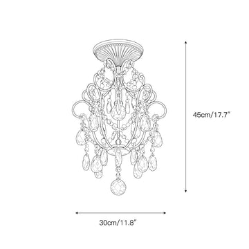 Gossly Crystal Ceiling Lamp – detail 3 — Dimension drawings 2