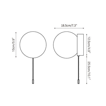 Gram Wall Lamp – detail 3 — Dimension drawings 1