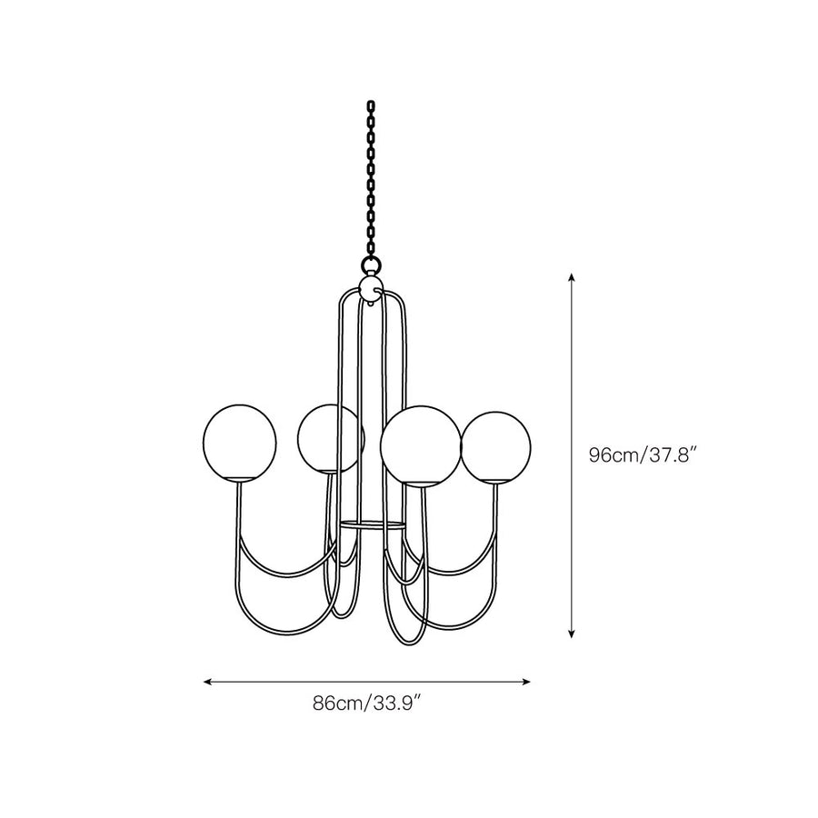 Apollo Chandelier – detail 3 — Dimension drawings 1