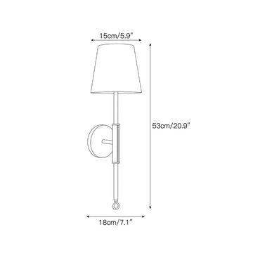 Griffin Tail Alabaster Wall Sconce – detail 3 — Dimension drawings 1
