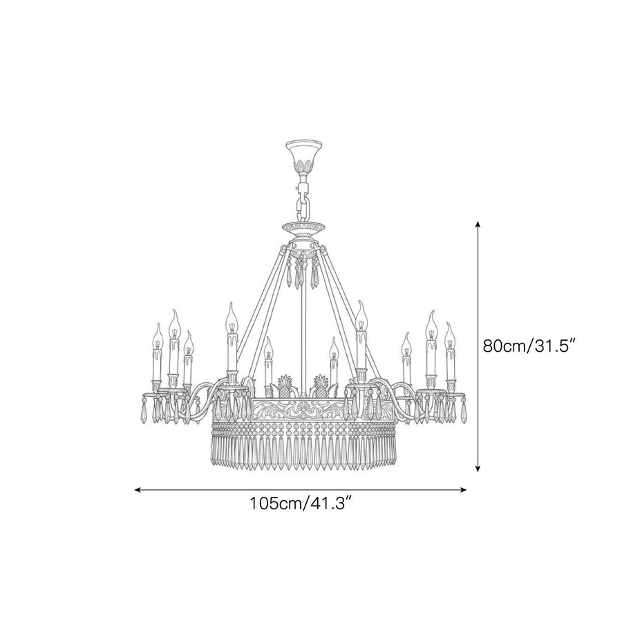 Grosvenor Crystal Chandelier – detail 3 — Dimension drawings 1