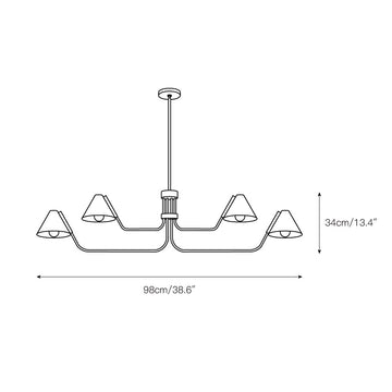 Grove Isle Chandelier – detail 3 — Dimension drawings 1