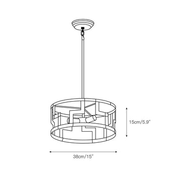 Hala Pendant Lamp – detail 3 — Dimension drawings 1