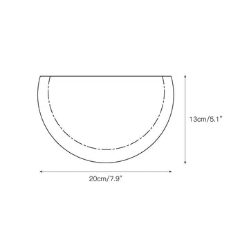 Half Moon Wall Lamp – detail 3 — Dimension drawings 1