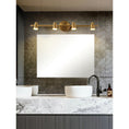 Load image into Gallery viewer, Halophane Brass Wall Lamp