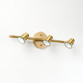 Load image into Gallery viewer, Halophane Brass Wall Lamp
