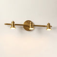 Load image into Gallery viewer, Halophane Brass Wall Lamp