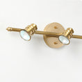 Load image into Gallery viewer, Halophane Brass Wall Lamp